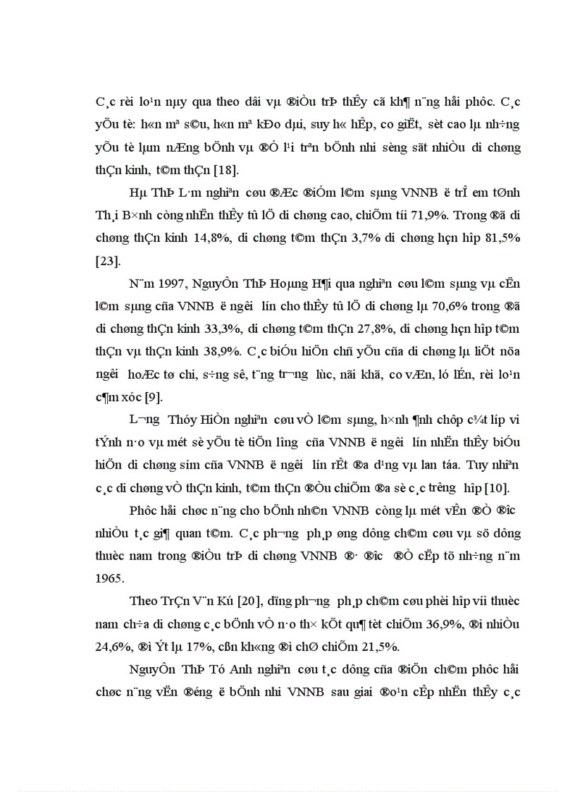image for page Nghiên cứu một số đặc điểm lâm sàng di chứng VNNB giai đoạn muộn theo YHCT