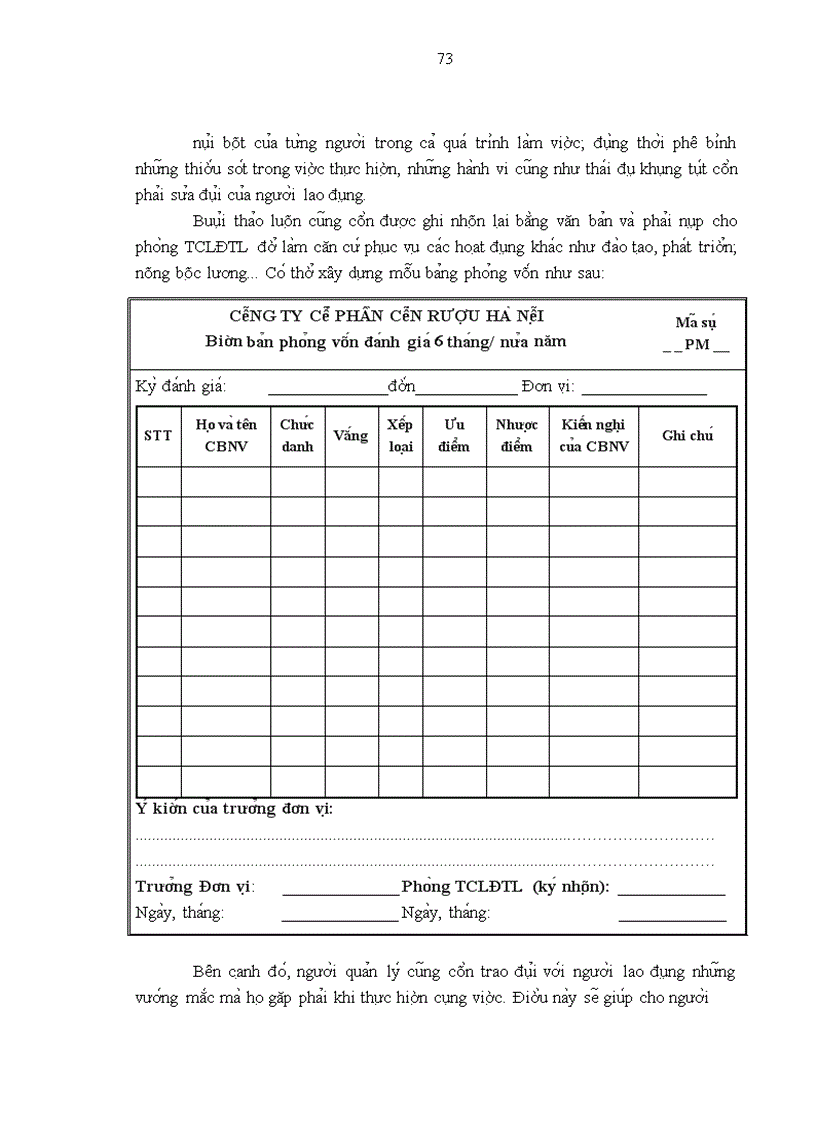 image for page Mô t sô gia i pha p nhă m hoa n thiê n công ta c đa nh gia thư c hiê n công viê c ta i Công ty Cô phâ n Cô n Rươ u Ha Nô i