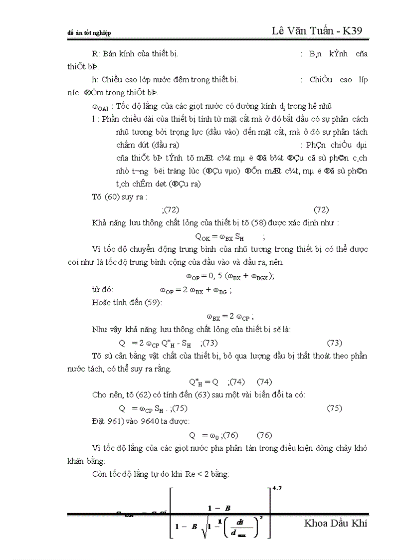 image for page Nghiên cứu những phương pháp phá nhũ để nâng cao hiệu quả xử lý nhũ tương nghịch và sơ đồ công nghệ xử lý dầu trên trạm rót dầu không bến Chí Linh 1
