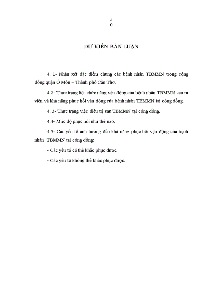 image for page Đánh giá khả năng phục hồi vận động và việc điều trị của bệnh nhân Tai biến mạch máu não tại nhà sau ra viện ở quận Ômôn Thành phố Cần Thơ