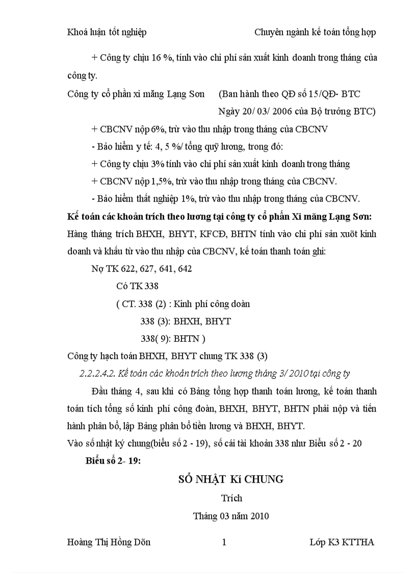 image for page Thực trạng tổ chức công tác kế toán tiền lương và các khoản trích theo lương tại Công ty cổ phần xi măng Lạng Sơn
