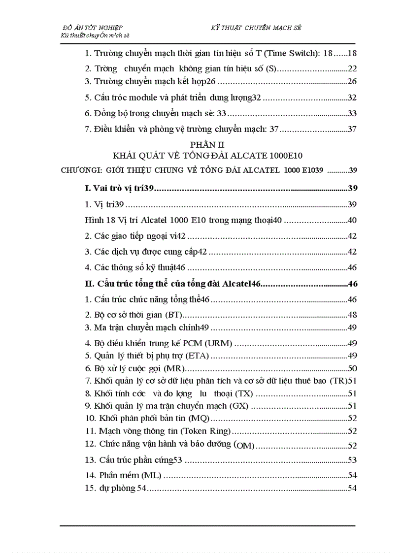 image for page Nghiên cứu tổng quan về kỹ thuật chuyển mạch trong tổng đài ALCATEL 1000 E10 1