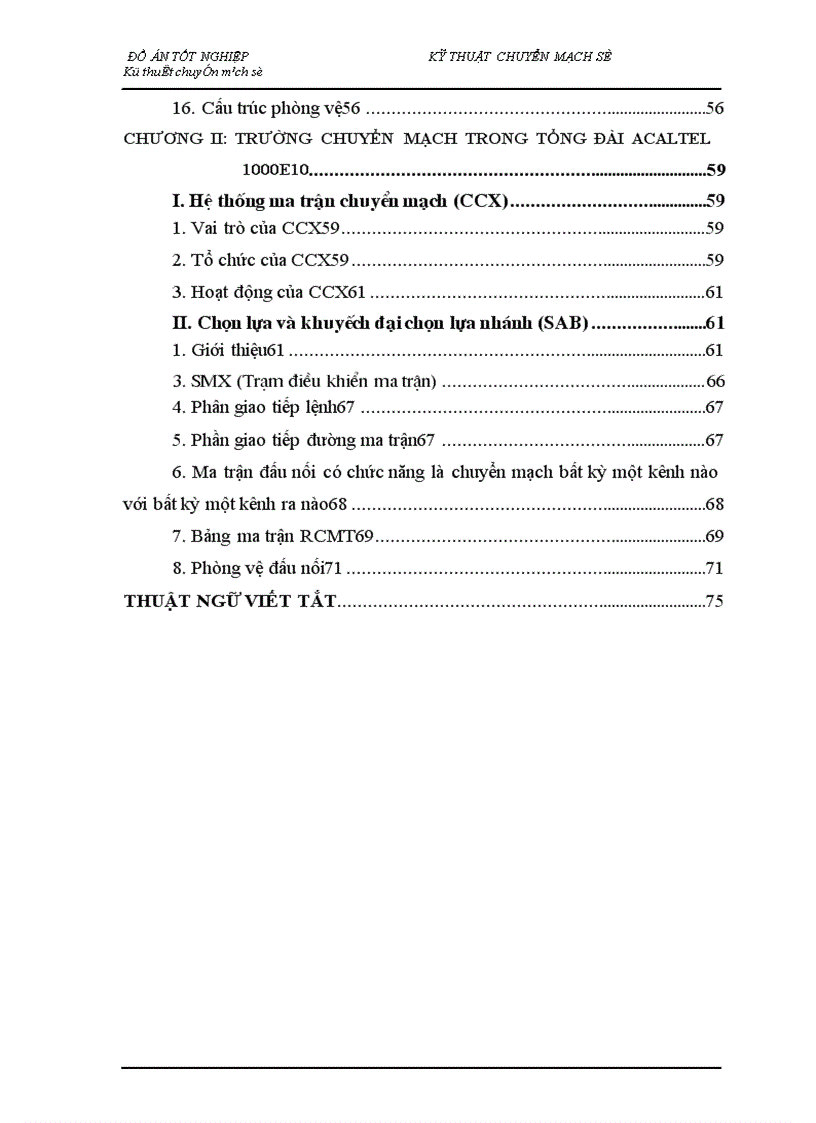 image for page Nghiên cứu tổng quan về kỹ thuật chuyển mạch trong tổng đài ALCATEL 1000 E10 1