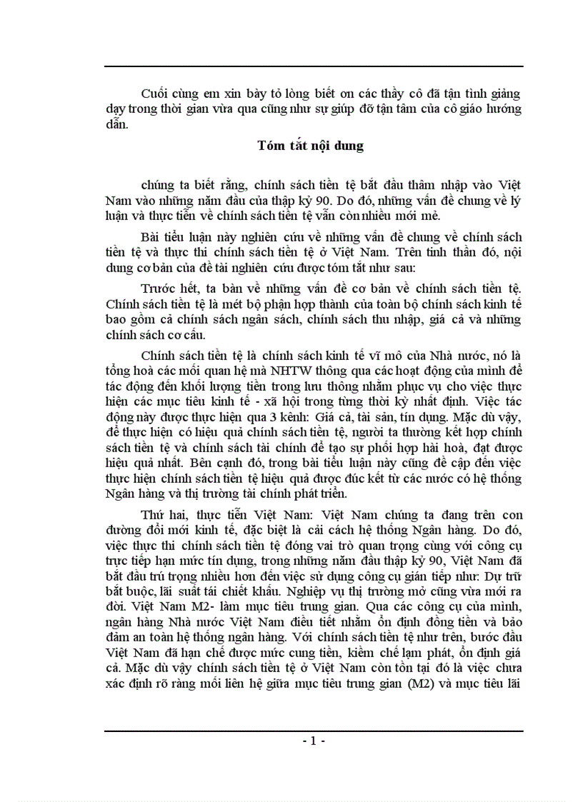 image for page Chính sách tiền tệ và đánh giá về việc thực thi chính sách tiền tệ ở Việt Nam trong những năm gần đây 1