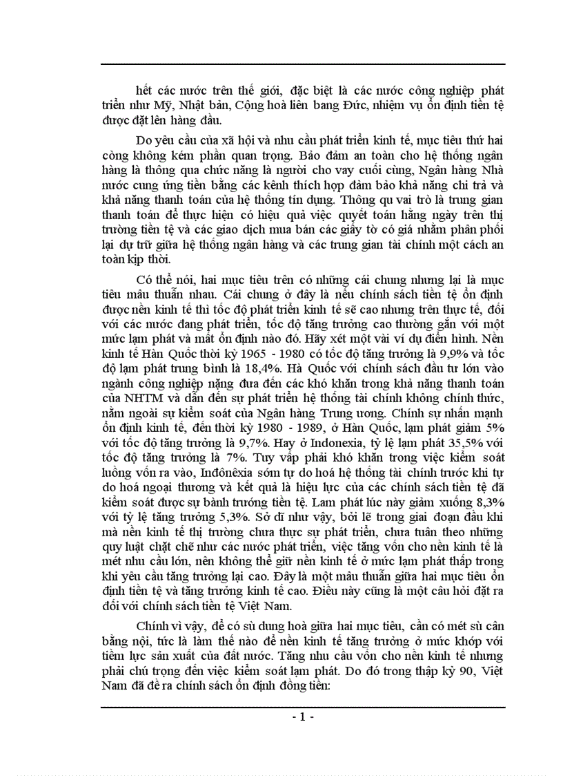 image for page Chính sách tiền tệ và đánh giá về việc thực thi chính sách tiền tệ ở Việt Nam trong những năm gần đây 1