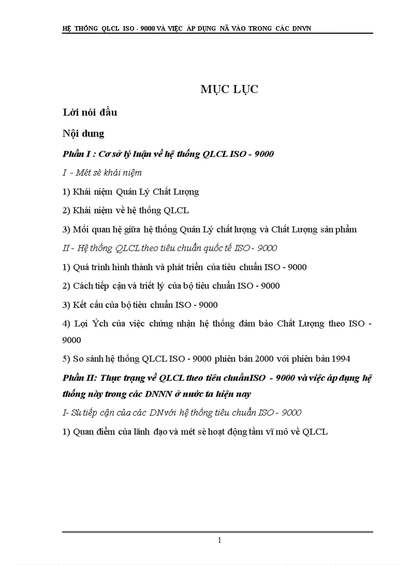 image for page Hệ thống quản lý chất lượng ISO và việc áp dụng nó vào trong các DNVVN