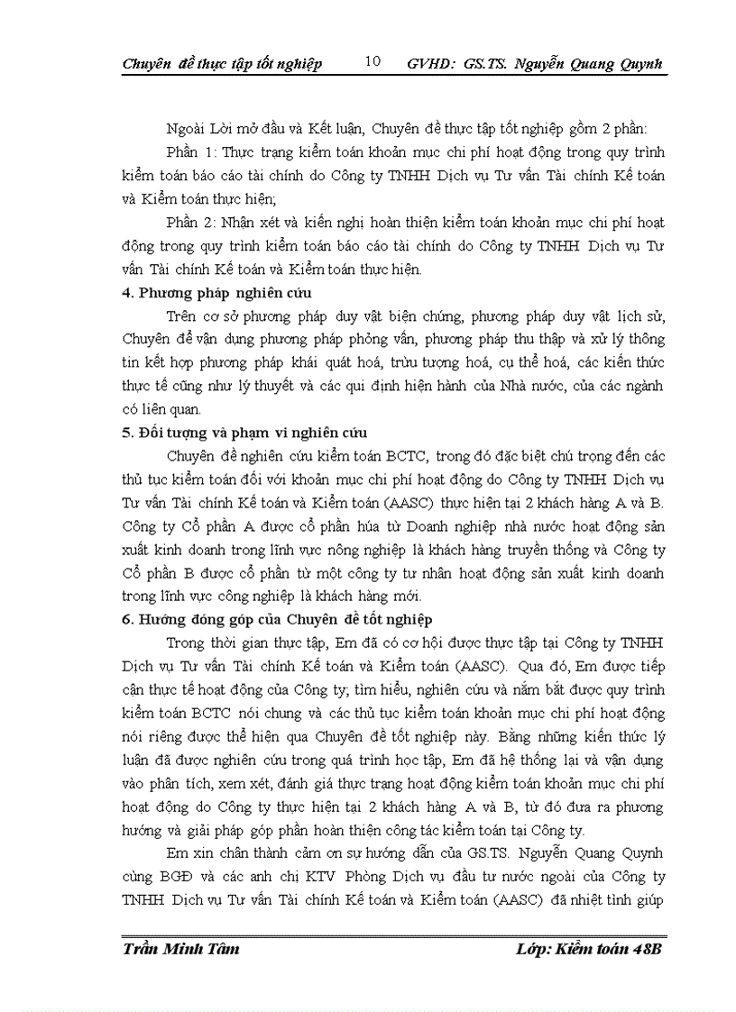 image for page Hoàn thiện kiểm toán khoản mục chi phí hoạt động trong kiểm toán báo cáo tài chính do Công ty TNHH dịch vụ tư vấn tài chính kế toán và kiểm toán AASA thực hiện