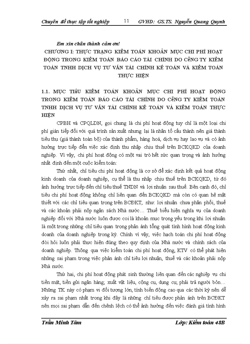 image for page Hoàn thiện kiểm toán khoản mục chi phí hoạt động trong kiểm toán báo cáo tài chính do Công ty TNHH dịch vụ tư vấn tài chính kế toán và kiểm toán AASA thực hiện