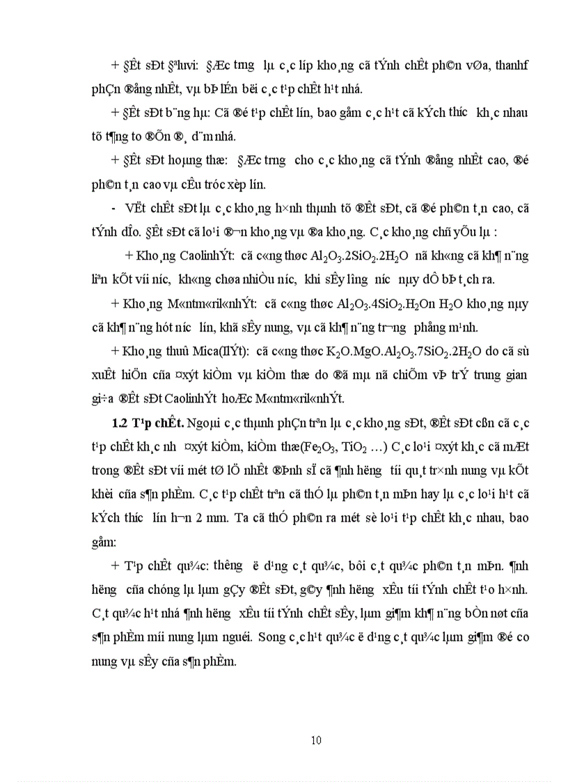 image for page Các tính chất công nghệ của đất sét