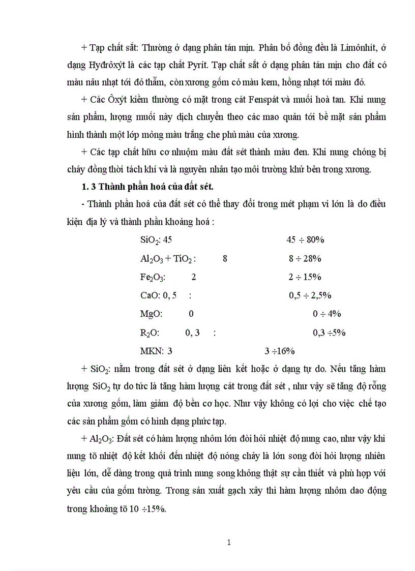 image for page Các tính chất công nghệ của đất sét