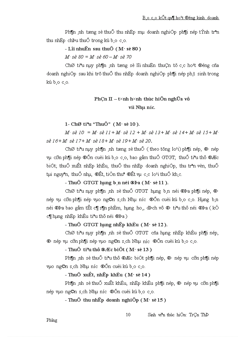 image for page Tình hình thực hiện nghĩa vụ với ngân sách Nhà nước phản ánh tình hình thực hiện nghĩa vụ vơi ngân sách Nhà nước về thuế và các khoản phải nộp khác