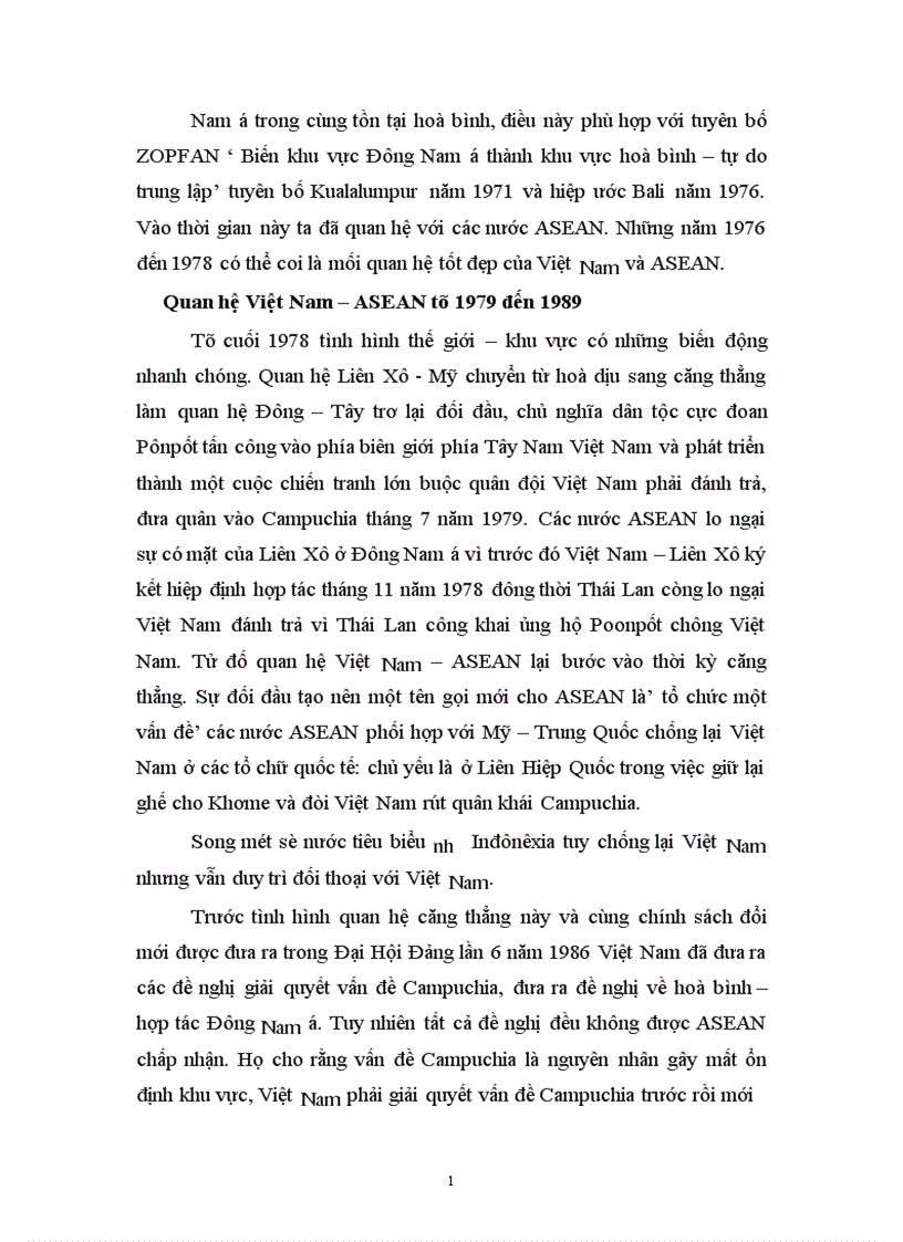 image for page Quan hệ Việt Nam Asean từ 1991 đến nay