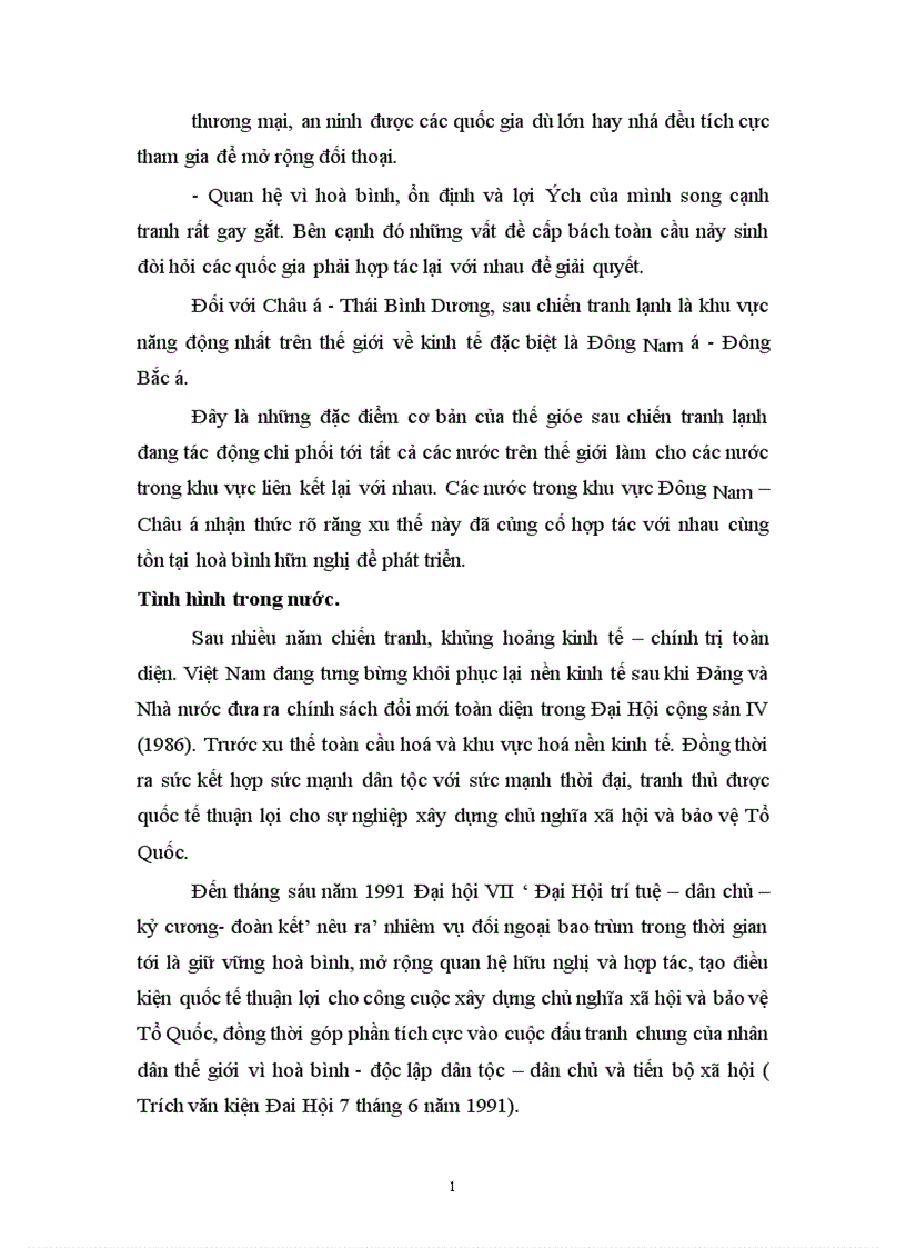 image for page Quan hệ Việt Nam Asean từ 1991 đến nay