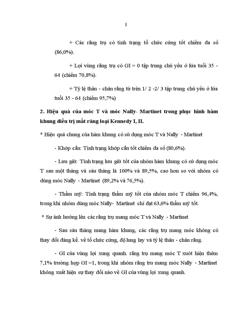 image for page Nhận xét hiệu quả của móc chữ T và móc Nally Martinet trong phục hình hàm khung điều trị mất răng loại Kennedy I II