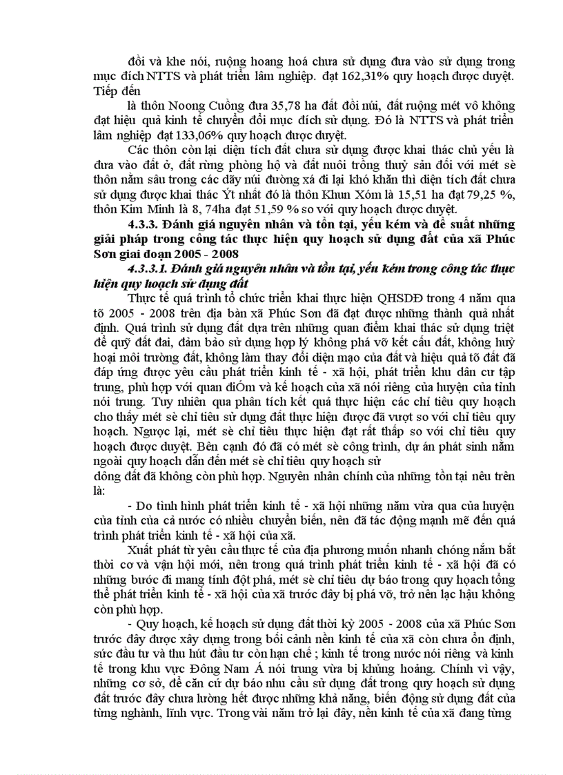 image for page Đánh giá công tác thực hiện quy hoạch sử dụng đất của UBND xã phúc sơn huyện Chiêm Hoá tỉnh Tuyên Quang giai đoạn 2005 2008