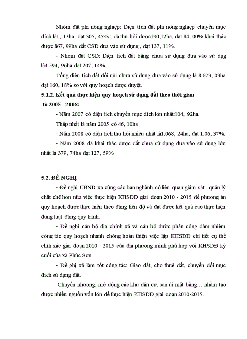 image for page Đánh giá công tác thực hiện quy hoạch sử dụng đất của UBND xã phúc sơn huyện Chiêm Hoá tỉnh Tuyên Quang giai đoạn 2005 2008