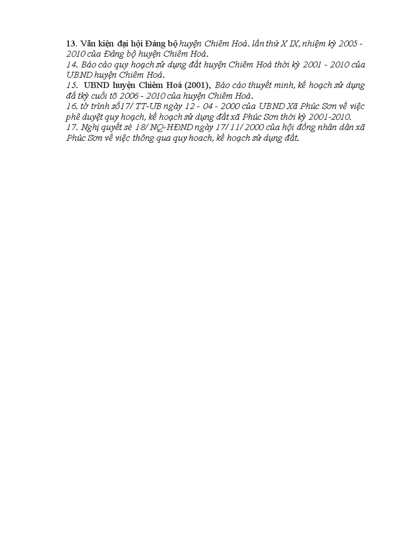 image for page Đánh giá công tác thực hiện quy hoạch sử dụng đất của UBND xã phúc sơn huyện Chiêm Hoá tỉnh Tuyên Quang giai đoạn 2005 2008