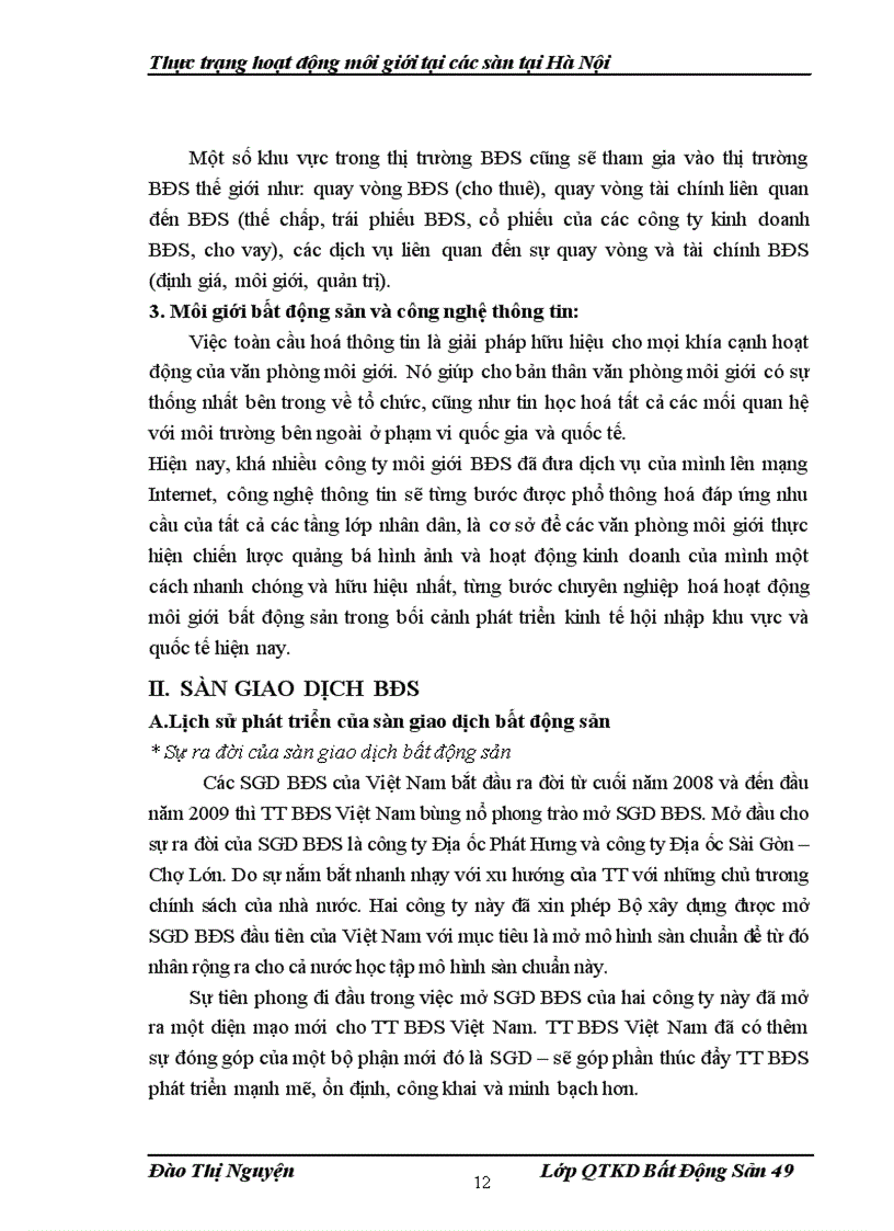 image for page Thực trạng hoạt động của các sàn tại Hà Nội