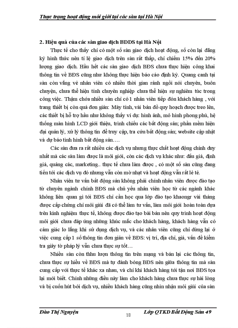 image for page Thực trạng hoạt động của các sàn tại Hà Nội