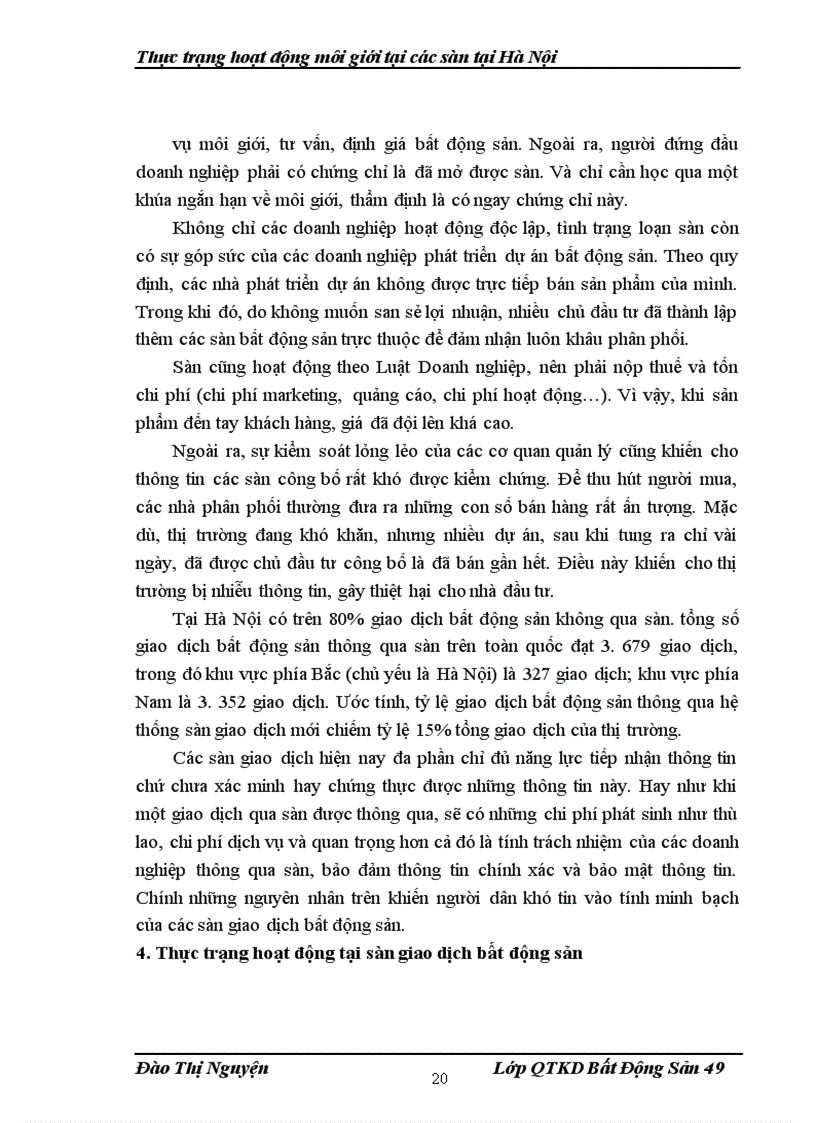 image for page Thực trạng hoạt động của các sàn tại Hà Nội