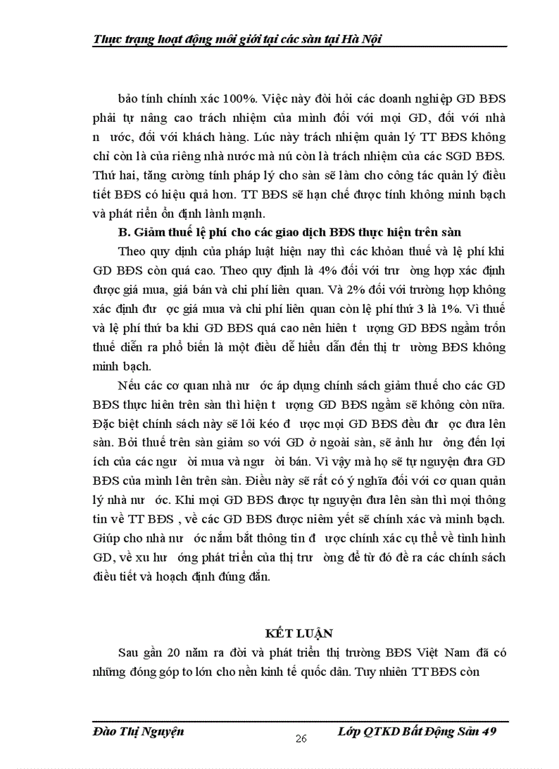 image for page Thực trạng hoạt động của các sàn tại Hà Nội