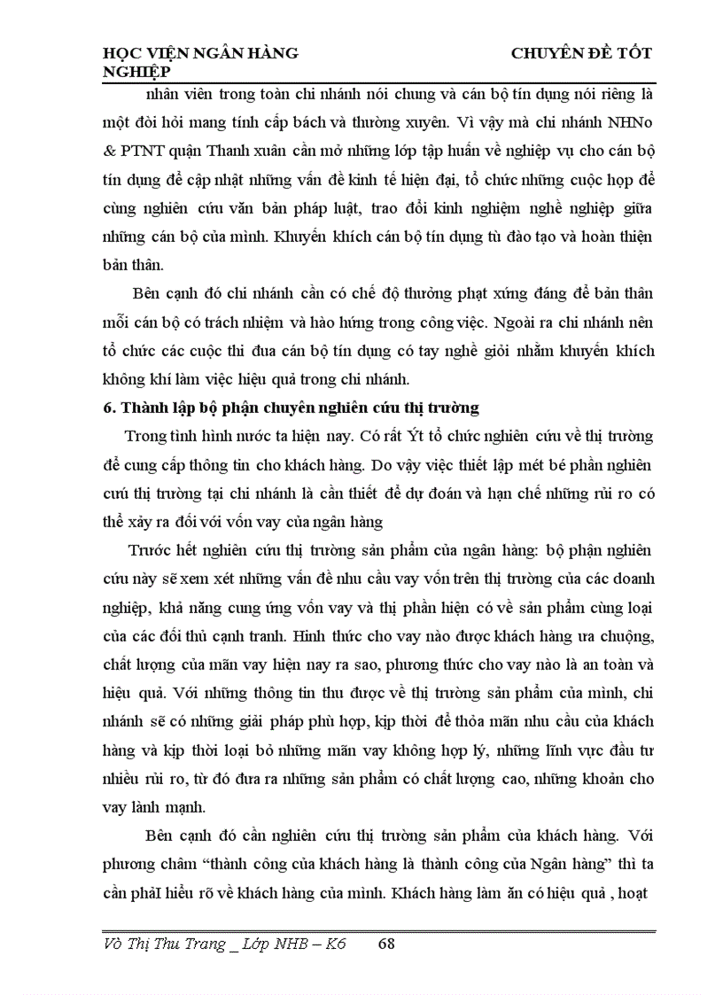 image for page Giải pháp nâng cao chất lượng tín dụng tại chi nhánh NHNo PTNT Quận Thanh Xuân