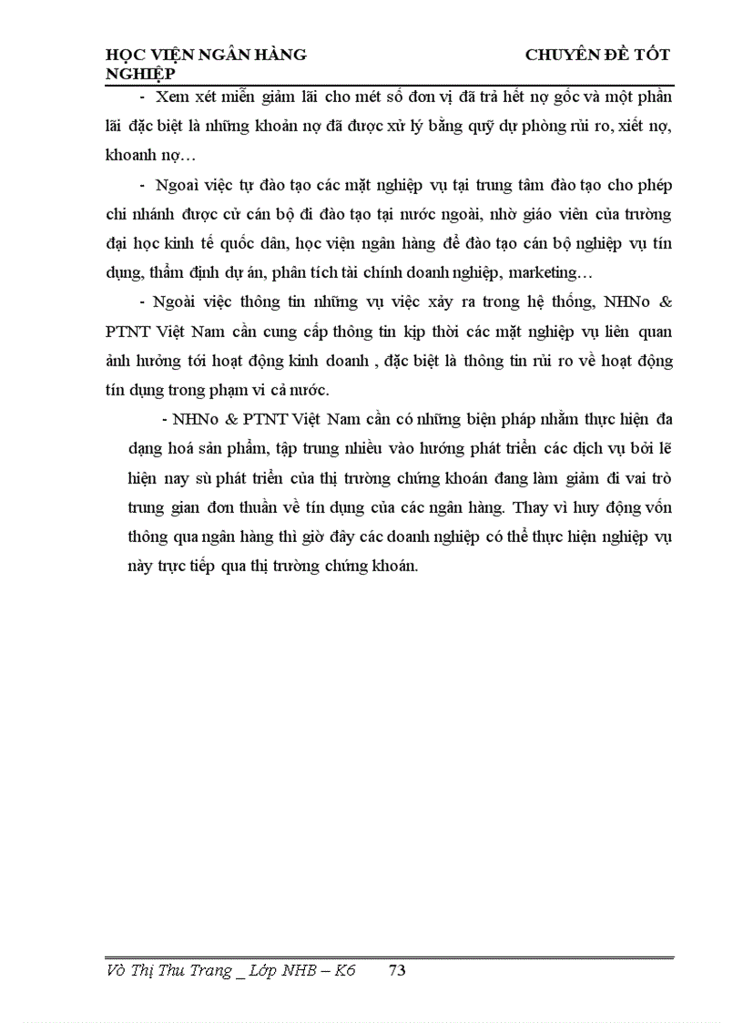 image for page Giải pháp nâng cao chất lượng tín dụng tại chi nhánh NHNo PTNT Quận Thanh Xuân