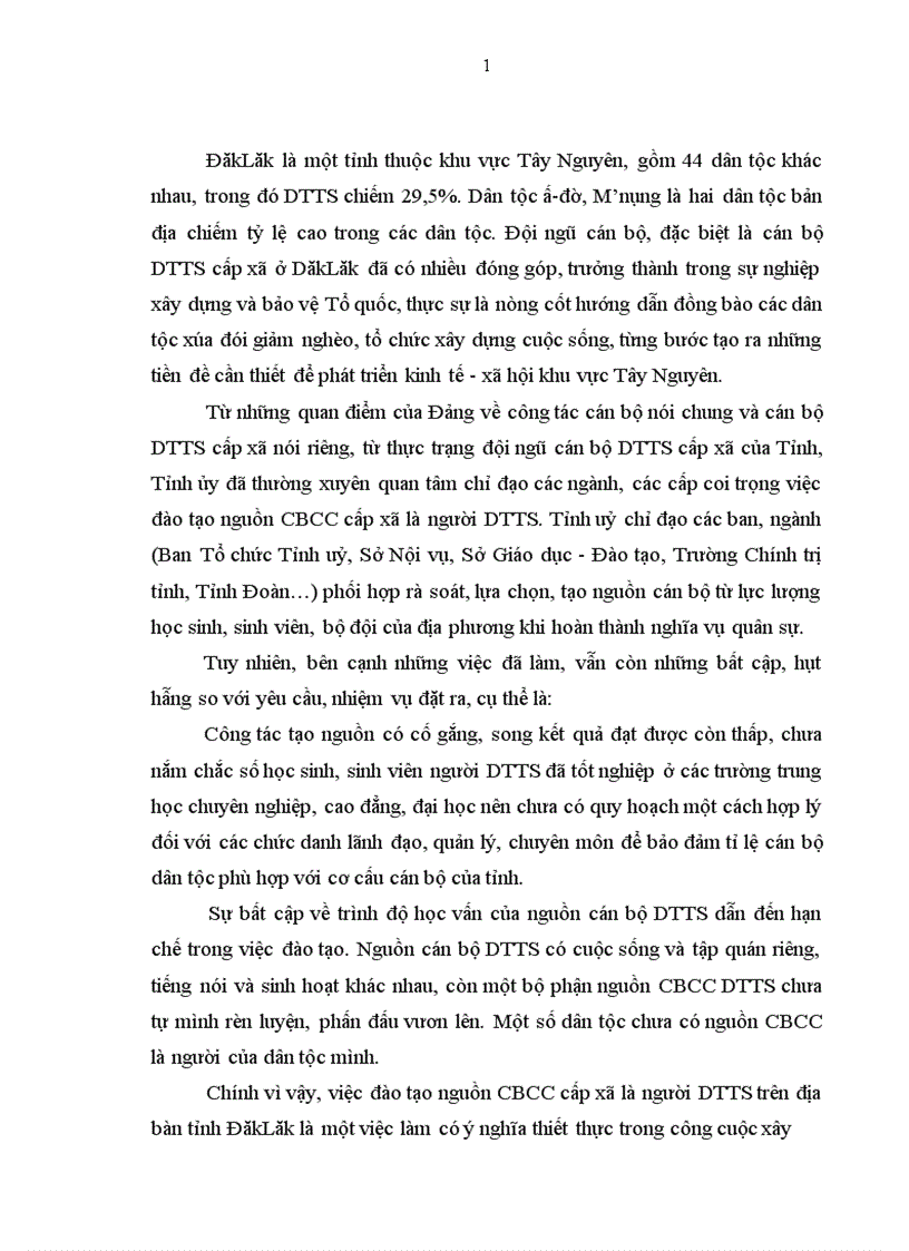 image for page Đào tạo nguồn cán bộ công chức cấp xã là người dân tộc thiểu số ở tỉnh DăkLăk