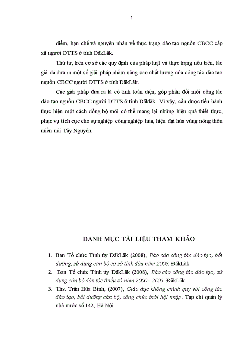 image for page Đào tạo nguồn cán bộ công chức cấp xã là người dân tộc thiểu số ở tỉnh DăkLăk