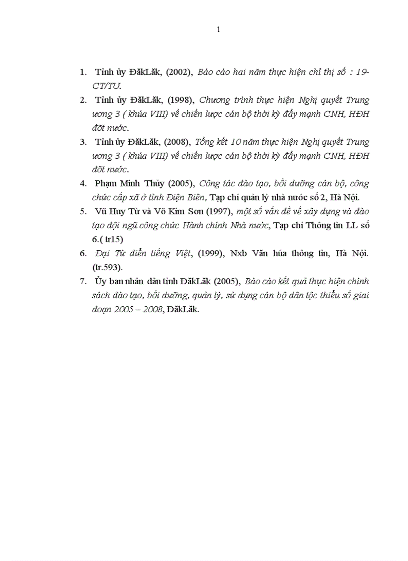 image for page Đào tạo nguồn cán bộ công chức cấp xã là người dân tộc thiểu số ở tỉnh DăkLăk