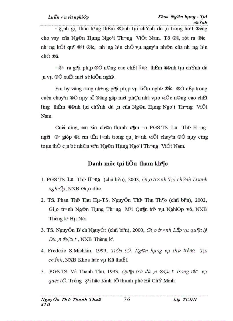 image for page Nâng cao chất lượng thẩm định tài chính dự án trong hoạt động cho vay tại Ngân Hàng Ngoại Thương Việt Nam