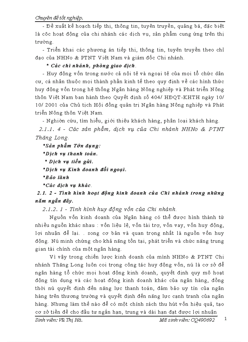 image for page Nâng cao chất lượng tín dụng trung và dài hạn tại Chi nhánh NHNo PTNT Thăng Long