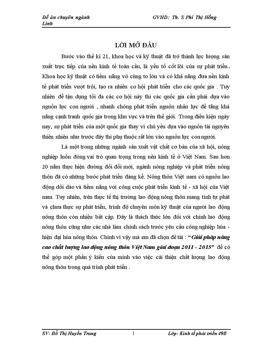 image for page Giải pháp nâng cao chất lượng lao động nông thôn Việt Nam giai đoạn 2011 2015