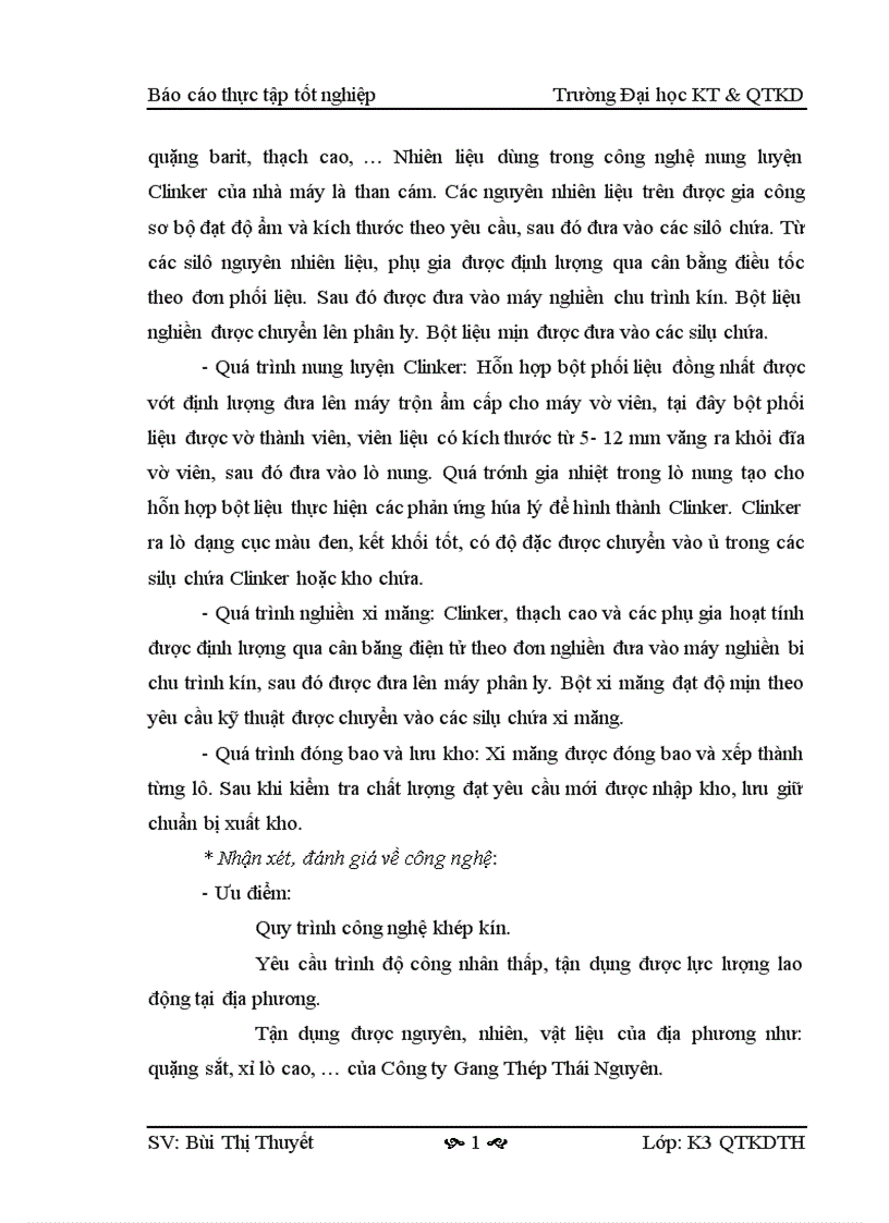 image for page Phân tích hoạt động sản xuất kinh doanh của nhà máy xi măng Lưu Xá