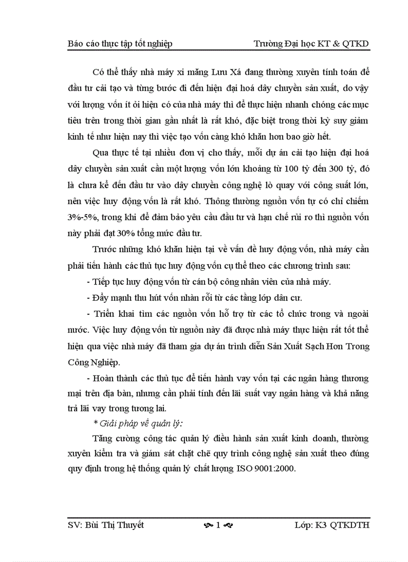 image for page Phân tích hoạt động sản xuất kinh doanh của nhà máy xi măng Lưu Xá