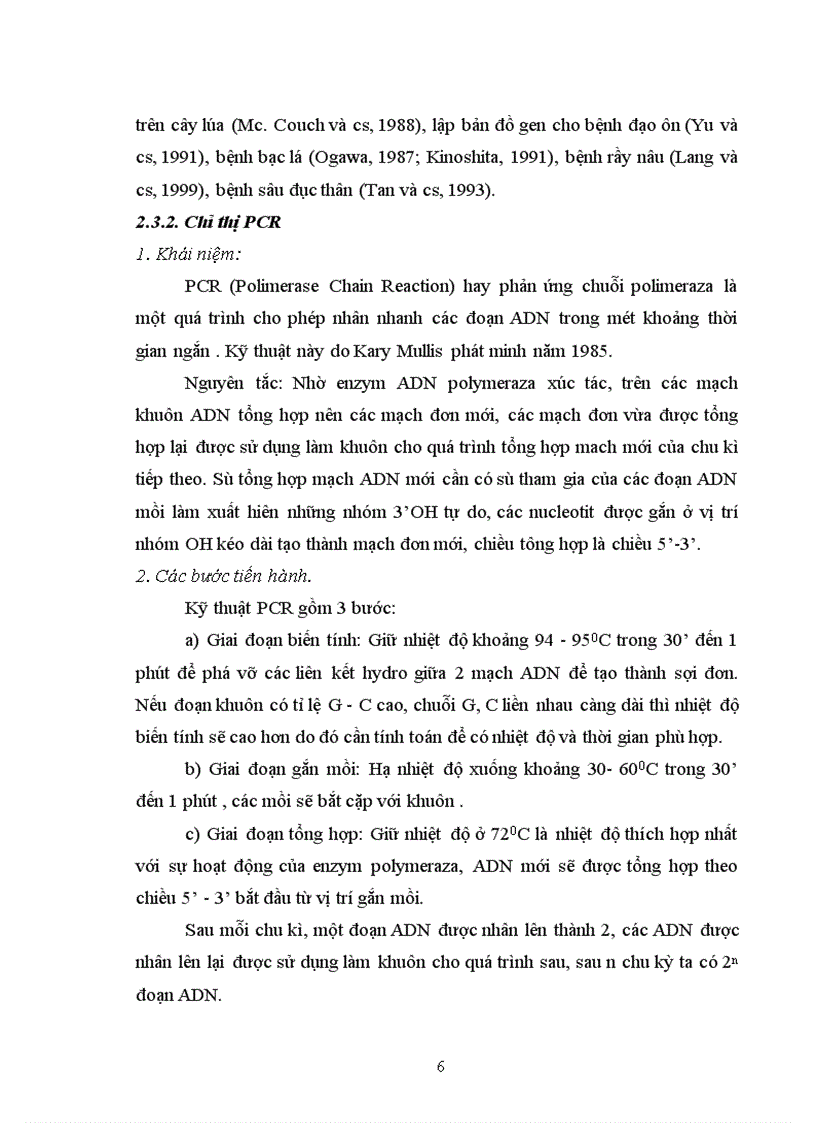 image for page Phân tích đa dạng trình tự nucleotit các vùng tương đồng gen kháng ở một số giống lúa Việt Nam
