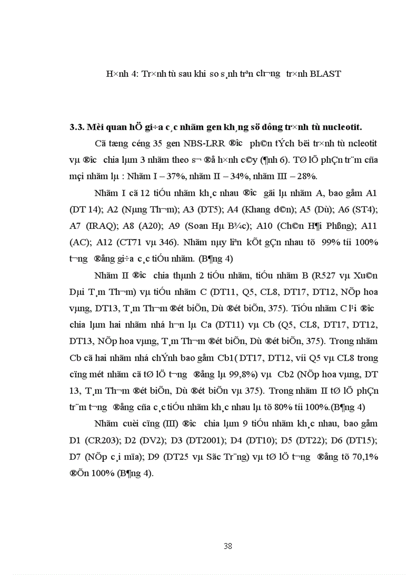 image for page Phân tích đa dạng trình tự nucleotit các vùng tương đồng gen kháng ở một số giống lúa Việt Nam