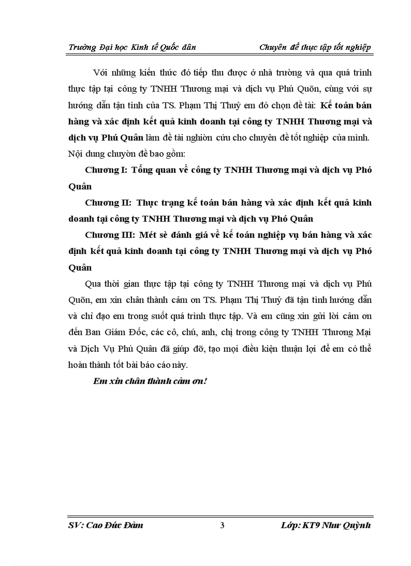 image for page Kế toán bán hàng và xác định kết quả kinh doanh tại công ty TNHH Thương mại và dịch vụ Phú Quân