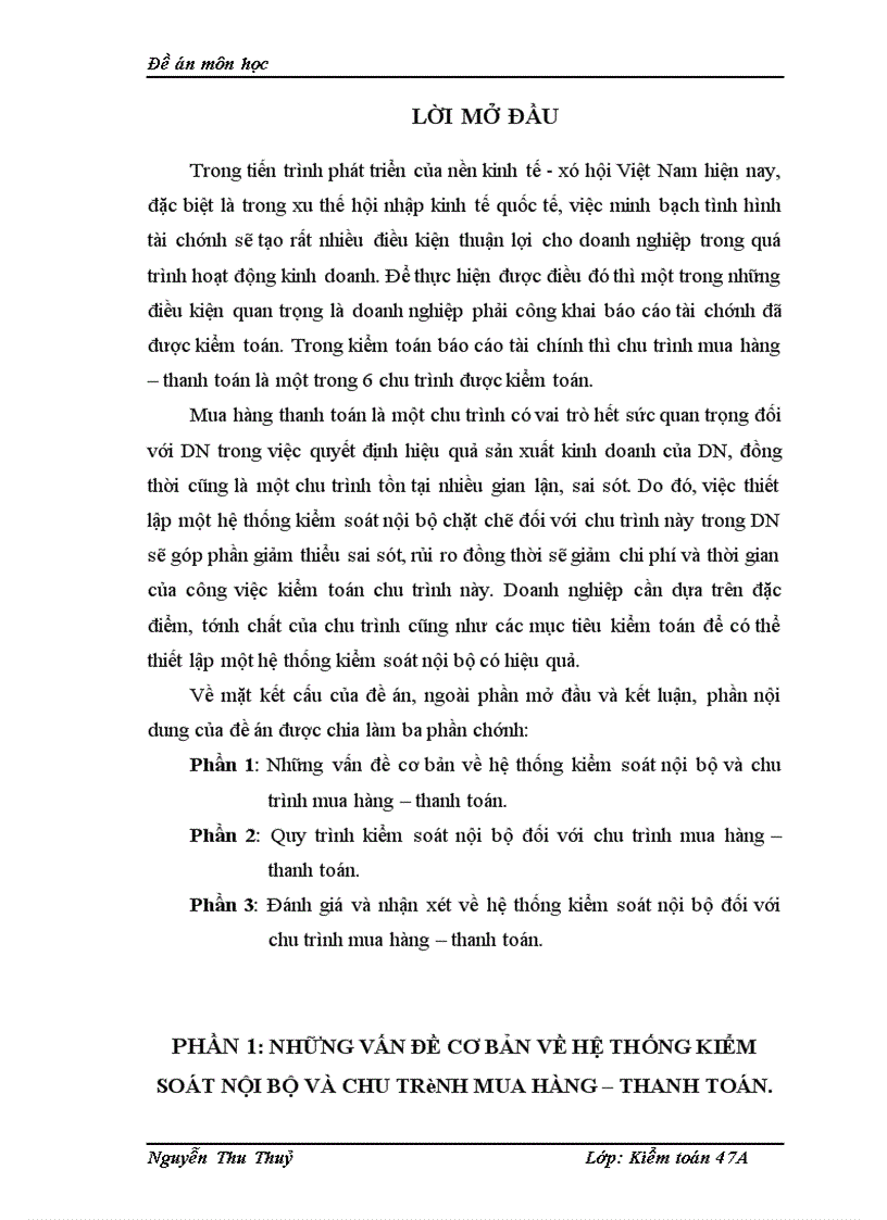 image for page Tìm hiểu về hệ thống kiểm soát nội bộ đối với chu trình mua hàng thanh toán