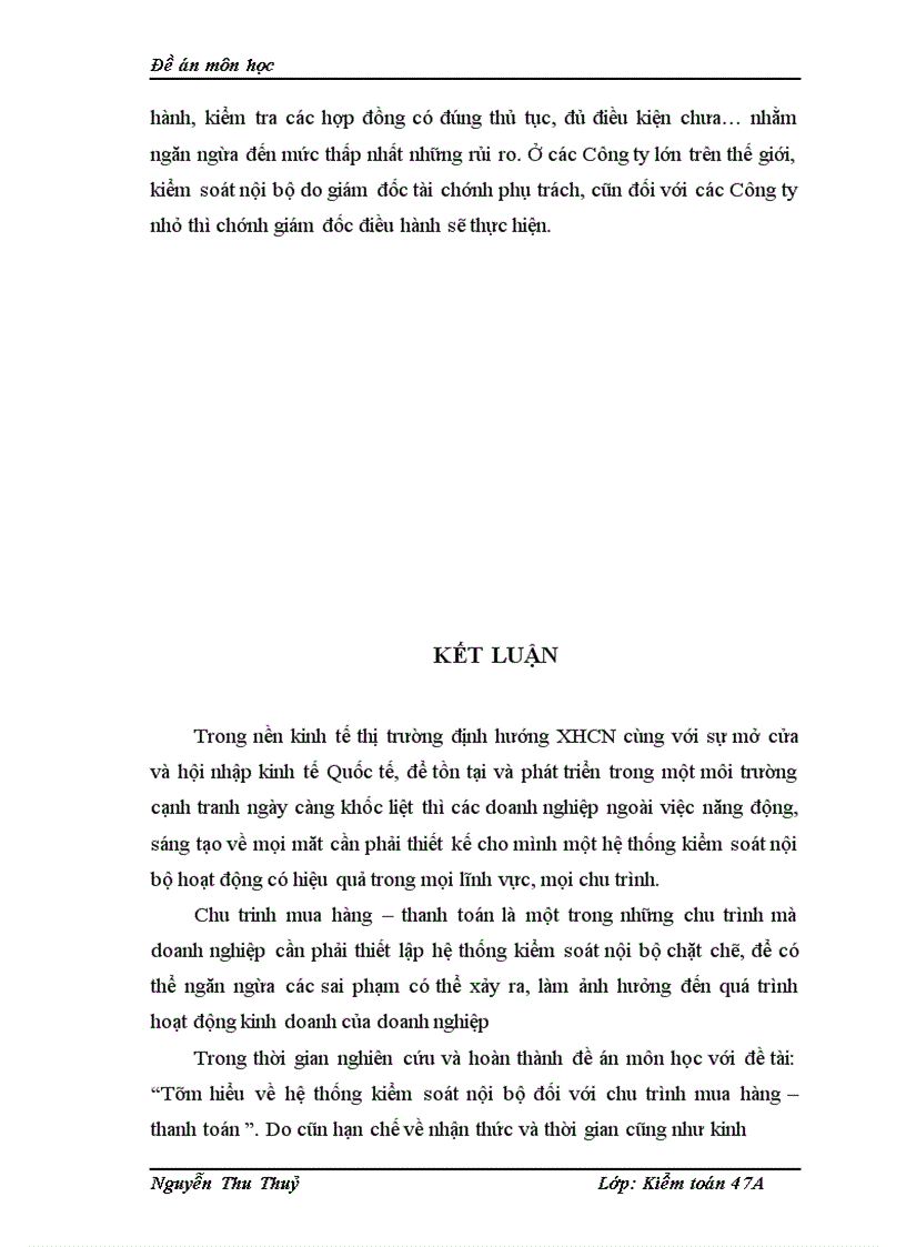 image for page Tìm hiểu về hệ thống kiểm soát nội bộ đối với chu trình mua hàng thanh toán