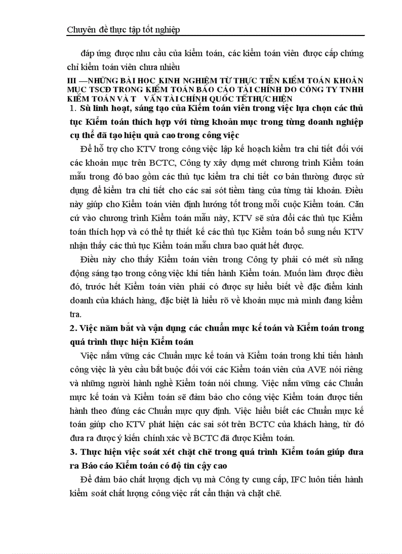 image for page Thực trạng kiểm toán khoản mục TSCĐ trong kiểm toán báo cáo tài chính do công ty TNHH Kiểm toán và Tư vấn tài chính quốc tế IFC thực hiện 1