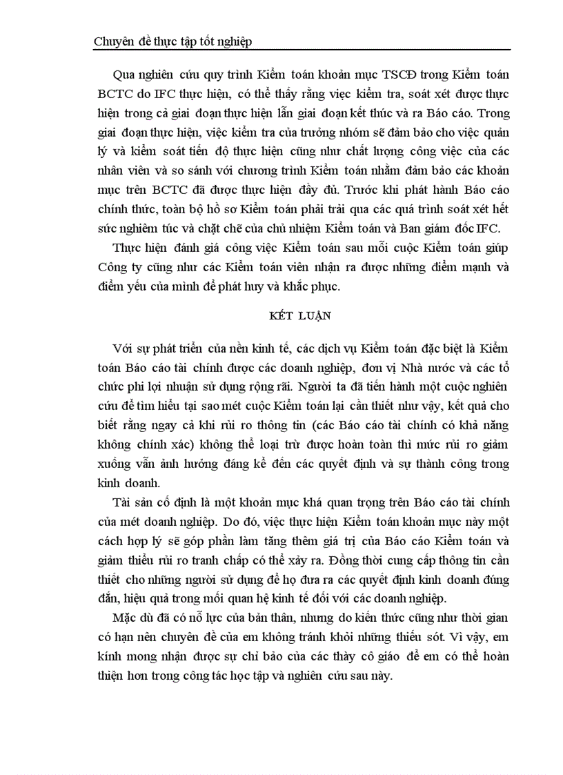 image for page Thực trạng kiểm toán khoản mục TSCĐ trong kiểm toán báo cáo tài chính do công ty TNHH Kiểm toán và Tư vấn tài chính quốc tế IFC thực hiện 1