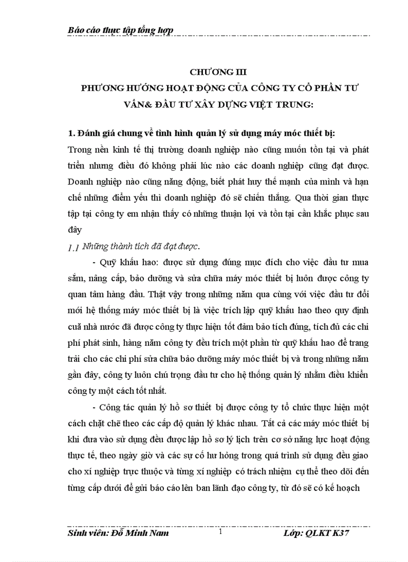 image for page Báo cáo thực tập tổng hợp tại công ty Cổ phần tư vấn đầu tư xây dựng Việt Trung