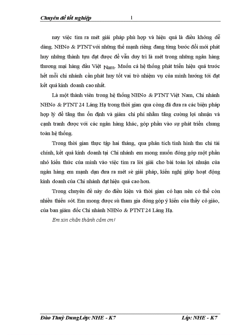 image for page Một số giải pháp nhằm tăng thu giảm chi phí nâng cao hiệu quả kinh doanh tại chi nhánh NHNo PTNT 24 Láng Hạ Hà Nội 1