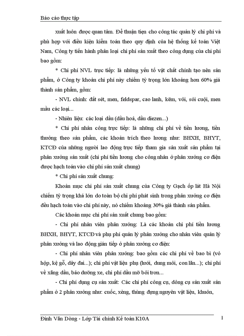 image for page Tổ chức công tác kế toán chi phí sản xuất và tính giá thành sản phẩm tại công ty Gạch ốp lát Hà Nội 1