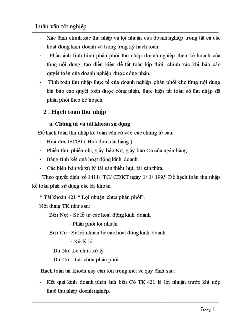 image for page Hạch toán thu nhập và phân phối thu nhập với việc nâng cao hiệu quả 1