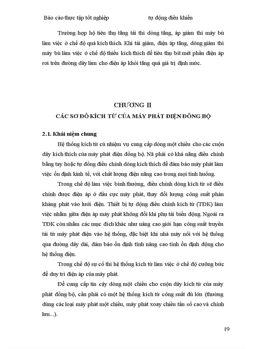image for page Khảo sát các sơ đồ hệ thống tự kích và tự ổn định điện áp của máy phát điện đang vận hành theo công suất khác nhau 1