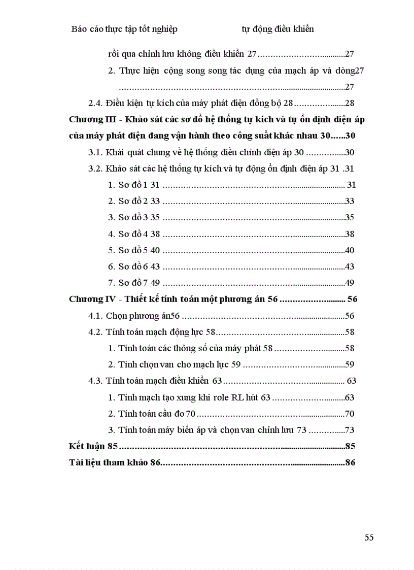 image for page Khảo sát các sơ đồ hệ thống tự kích và tự ổn định điện áp của máy phát điện đang vận hành theo công suất khác nhau 1