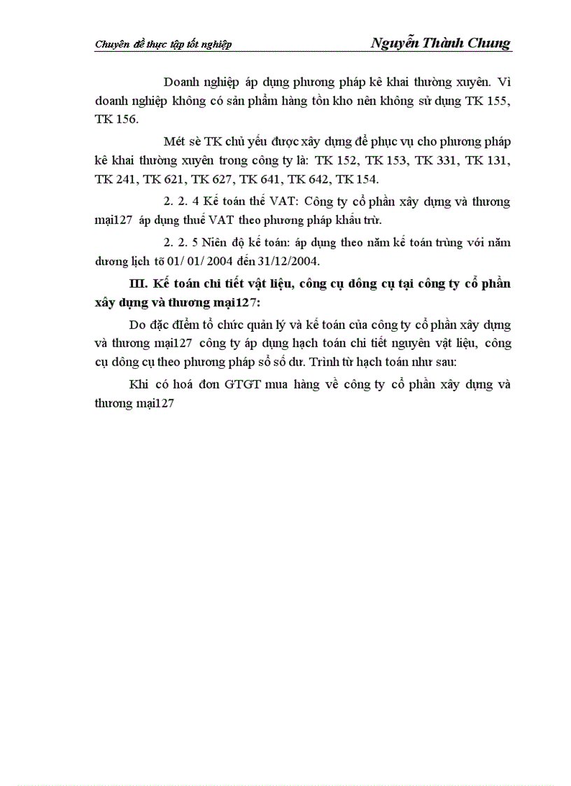 image for page Hoàn thiện công tác kế toán nguyên vật liệu và công cụ dụng cụ tại Công ty cổ phần xây dựng và thương mại127 1