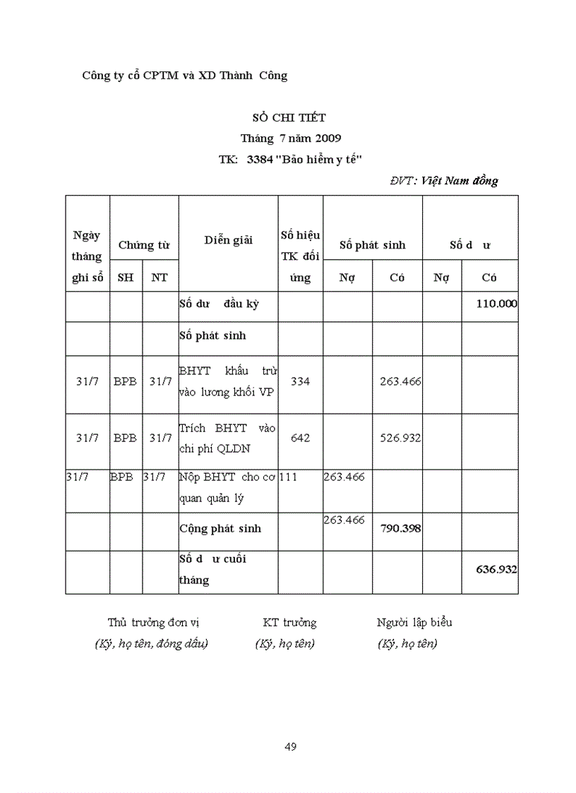 image for page Kế toán tiền lương và các khoản trích theo lương tại Công ty CPTM và XD Thành Công 1